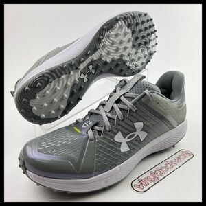 Under Armour UA Yard Turf Baseball Cleats Shoes Mens Size 10.5 Gray 3025593-102